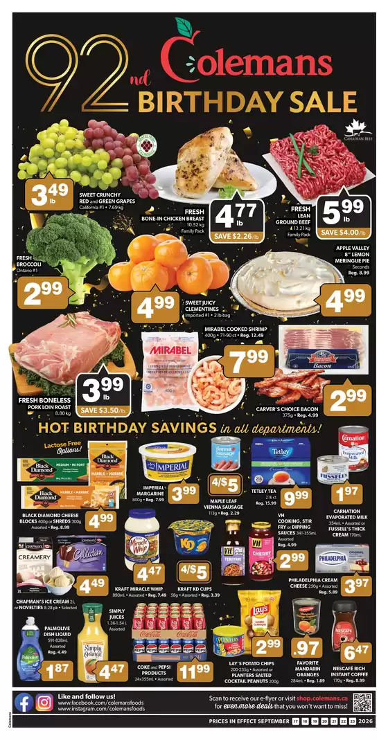 Coleman's catalogue | Exclusive deals for our customers | 2026-09-17T00:00:00.000Z - 2026-09-23T00:00:00.000Z