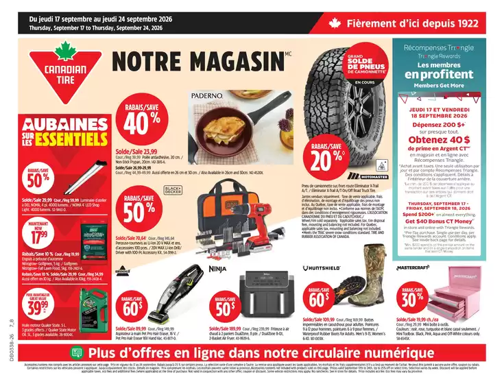 Canadian Tire catalogue | Exclusive bargains | 2026-09-17T00:00:00.000Z - 2026-09-24T00:00:00.000Z