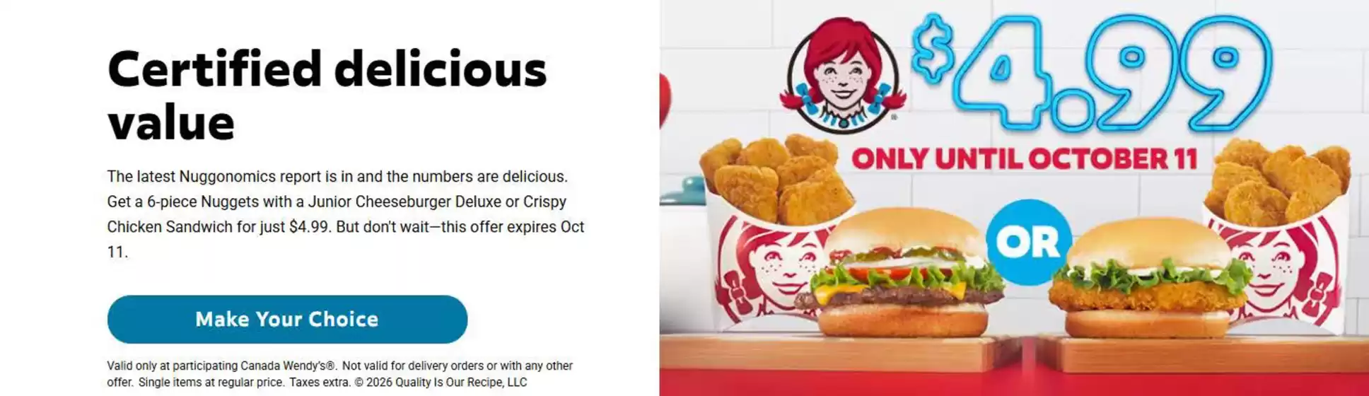 Wendy's catalogue | Certified delicious value  | 2026-09-15T00:00:00.000Z - 2026-10-11T00:00:00.000Z