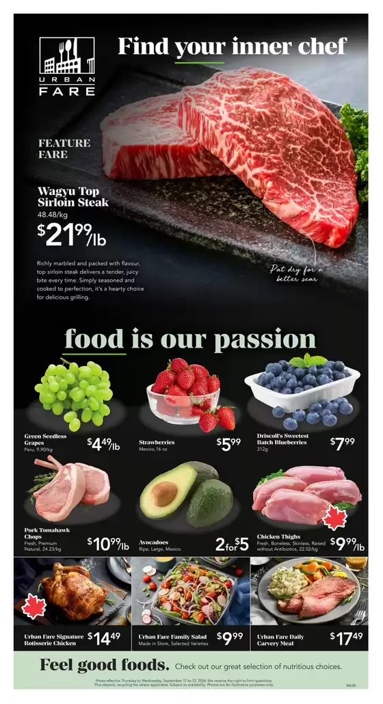 Urban Fare catalogue | Exclusive bargains | 2026-09-17T00:00:00.000Z - 2026-09-23T00:00:00.000Z