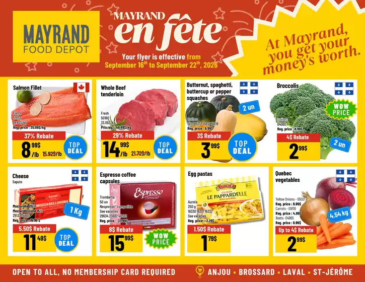 Mayrand catalogue | Mayrand flyer | 2026-09-16T00:00:00.000Z - 2026-09-22T00:00:00.000Z