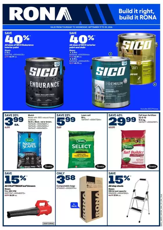 RONA catalogue | RONA Weekly ad | 2026-09-17T00:00:00.000Z - 2026-09-30T00:00:00.000Z