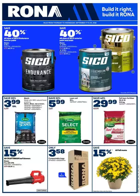 RONA catalogue | Top deals and discounts | 2026-09-17T00:00:00.000Z - 2026-09-30T00:00:00.000Z