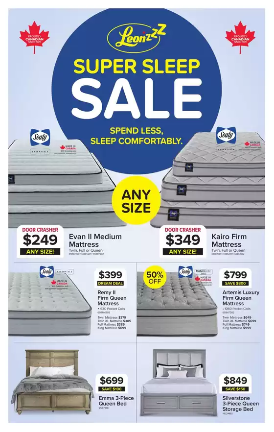 Leon's catalogue | Super Sleep Sale | 2026-09-17T00:00:00.000Z - 2026-10-07T00:00:00.000Z