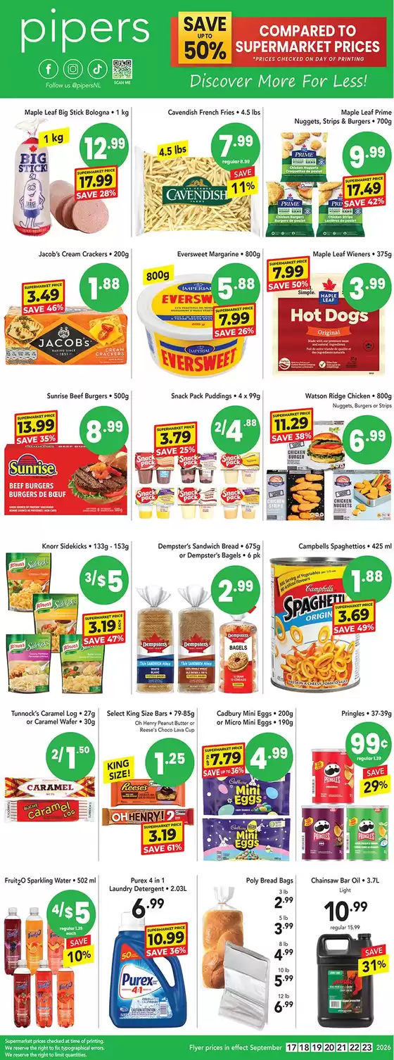 Pipers catalogue in Charny | Flyer Pipers | 2026-09-17T00:00:00.000Z - 2026-09-23T00:00:00.000Z