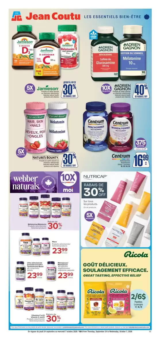 Jean Coutu catalogue in Sainte-Adèle | Special Insert | 2026-09-24T00:00:00.000Z - 2026-10-07T00:00:00.000Z