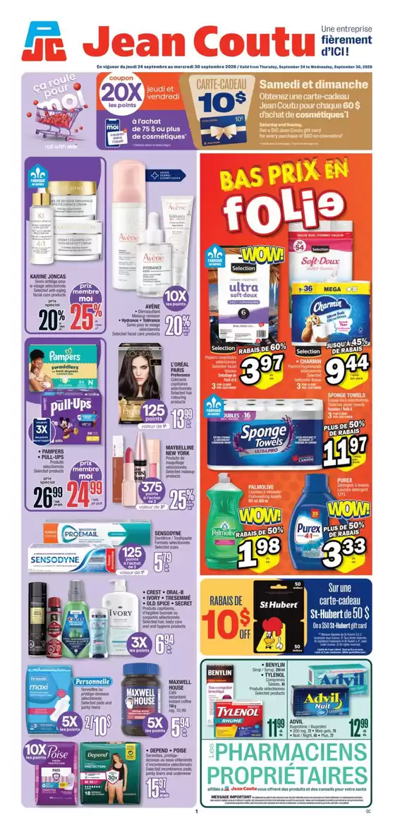 Jean Coutu catalogue in Sainte-Adèle | Weekly Flyer | 2026-09-24T00:00:00.000Z - 2026-09-30T00:00:00.000Z