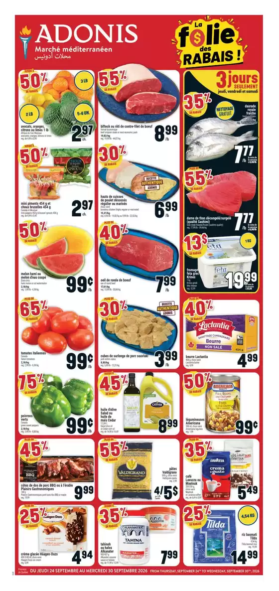 Marché Adonis catalogue | Offers for bargain hunters | 2026-09-24T00:00:00.000Z - 2026-09-30T00:00:00.000Z