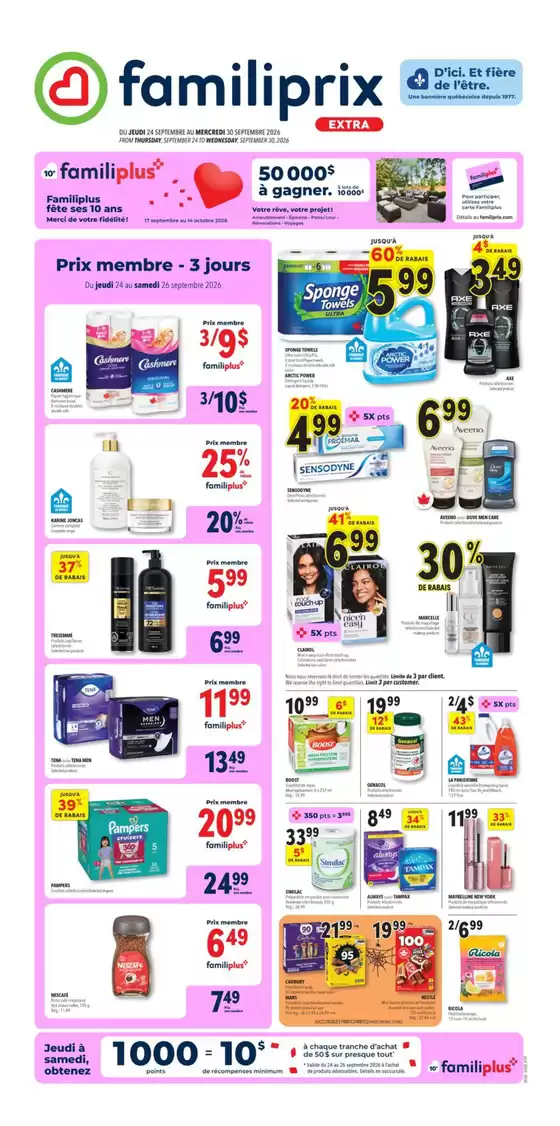 Familiprix catalogue in Kingston | Top deals and discounts | 2026-09-24T00:00:00.000Z - 2026-09-30T00:00:00.000Z