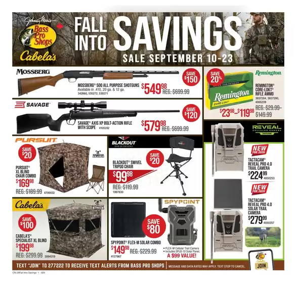 Cabela's catalogue in Moncton | Fall into savimgs sale  | 2026-09-23T00:00:00.000Z - 2026-09-23T00:00:00.000Z