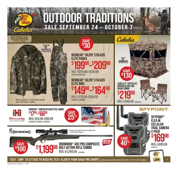 Cabela's catalogue in Moncton | Outdoor traditions | 2026-09-23T00:00:00.000Z - 2026-10-07T00:00:00.000Z