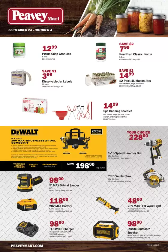 Peavey Mart catalogue | Current flyer September 24 to October 4 | 2026-09-23T00:00:00.000Z - 2026-10-04T00:00:00.000Z