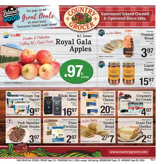 Country Grocer catalogue | Discounts and promotions | 2026-09-25T00:00:00.000Z - 2026-10-01T00:00:00.000Z