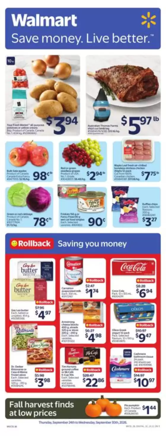 Walmart catalogue in Toronto | Walmart flyer | 2026-09-24T00:00:00.000Z - 2026-09-30T00:00:00.000Z