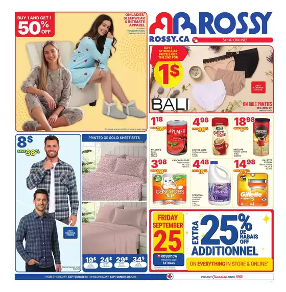 Rossy catalogue | Exclusive deals and bargains | 2026-09-24T00:00:00.000Z - 2026-09-30T00:00:00.000Z