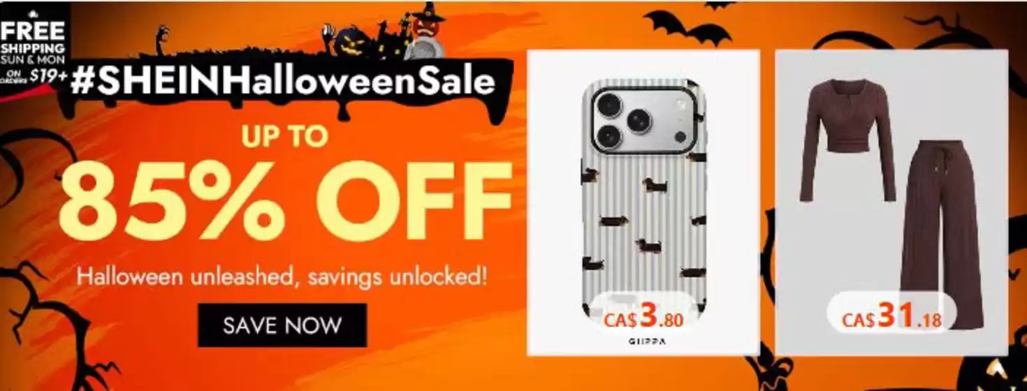 SheIn catalogue | Halloween sale up to 85 % off | 2026-09-23T00:00:00.000Z - 2026-10-31T00:00:00.000Z