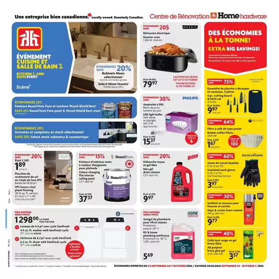 Home Hardware catalogue | Wide range of offers | 2026-09-24T00:00:00.000Z - 2026-10-07T00:00:00.000Z