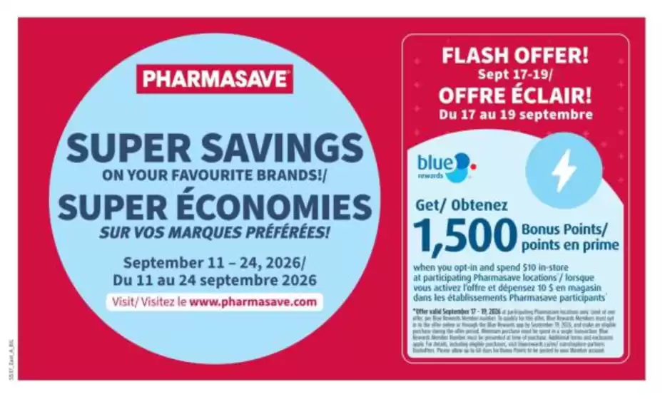 Pharmasave catalogue | Great discounts on selected products | 2026-09-11T00:00:00.000Z - 2026-09-24T00:00:00.000Z