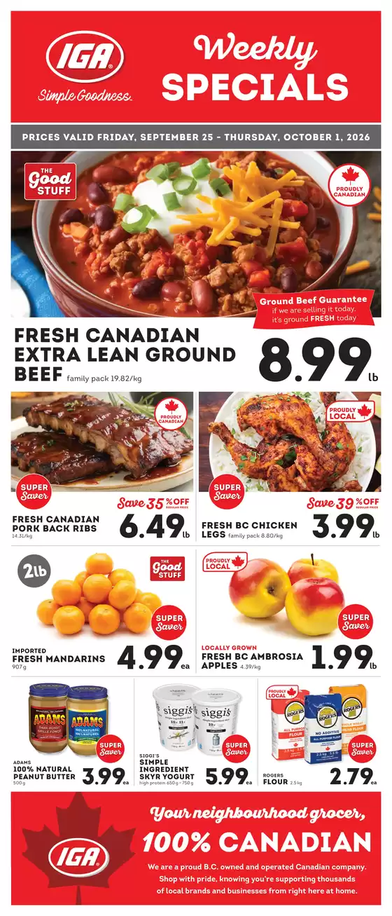 Market Place IGA catalogue | Weekly specials | 2026-09-25T00:00:00.000Z - 2026-10-01T00:00:00.000Z