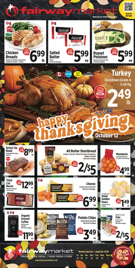 Fairway Market catalogue | Happy thanksgiving day  | 2026-09-25T00:00:00.000Z - 2026-10-01T00:00:00.000Z