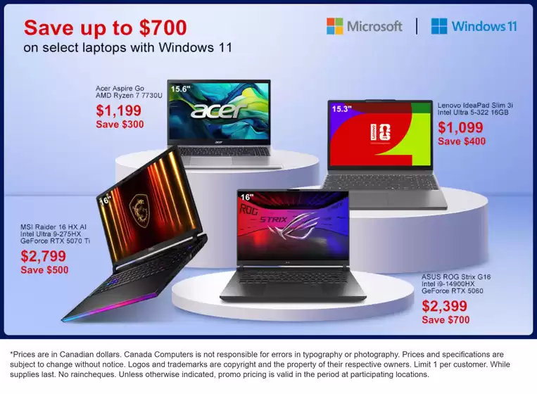 Canada Computers catalogue | Promotion flyer | 2026-09-25T00:00:00.000Z - 2026-09-28T00:00:00.000Z