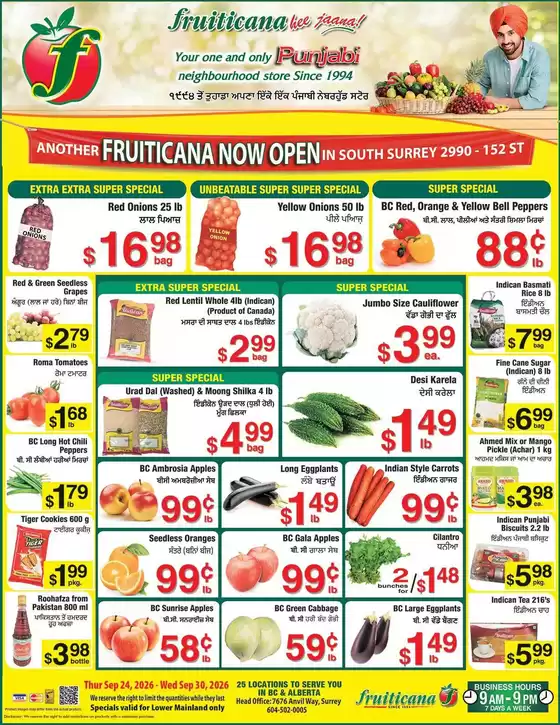 Fruiticana catalogue in Wolfville | Fruiticana flyer | 2026-09-24T00:00:00.000Z - 2026-09-30T00:00:00.000Z