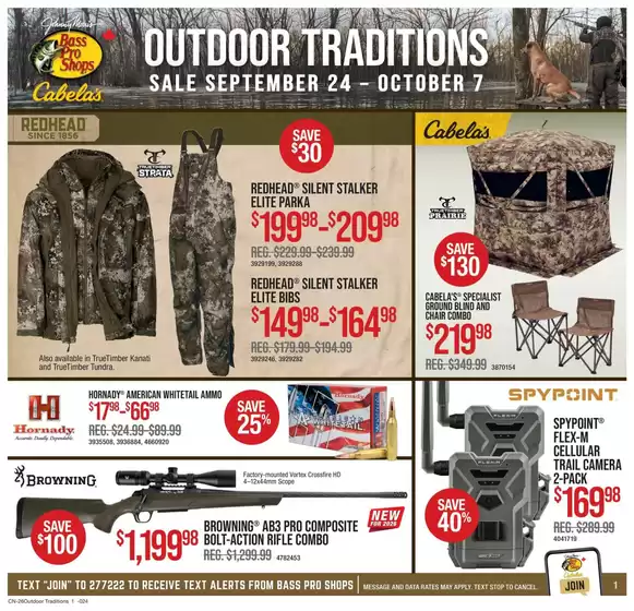 Bass Pro Shop catalogue | Outdoor traditions | 2026-09-25T00:00:00.000Z - 2026-10-07T00:00:00.000Z