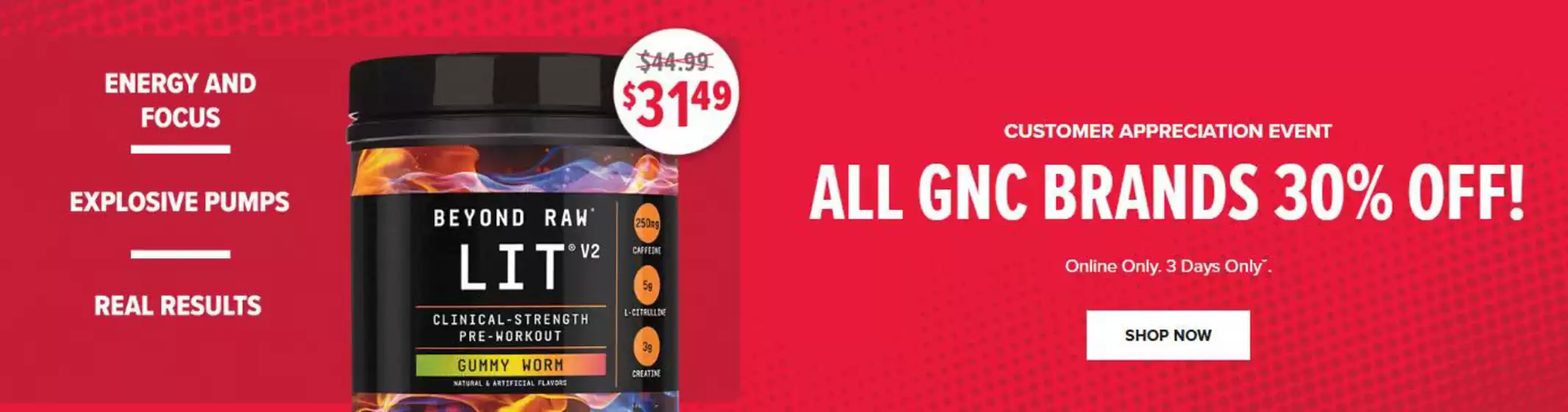 GNC catalogue | 30% off | 2026-09-28T00:00:00.000Z - 2026-10-18T00:00:00.000Z