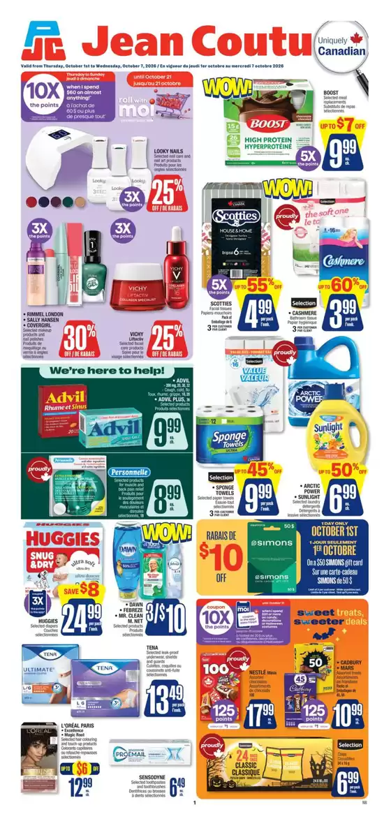 Jean Coutu catalogue | Current deals and offers | 2026-10-01T00:00:00.000Z - 2026-10-07T00:00:00.000Z