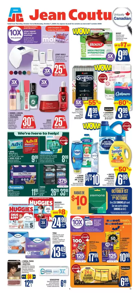 Jean Coutu catalogue | Top deals and discounts | 2026-10-01T00:00:00.000Z - 2026-10-07T00:00:00.000Z