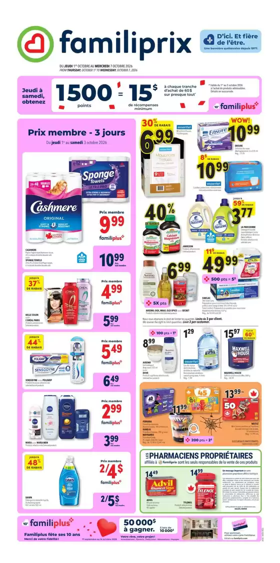 Familiprix catalogue | Top offers for all bargain hunters | 2026-10-01T00:00:00.000Z - 2026-10-07T00:00:00.000Z