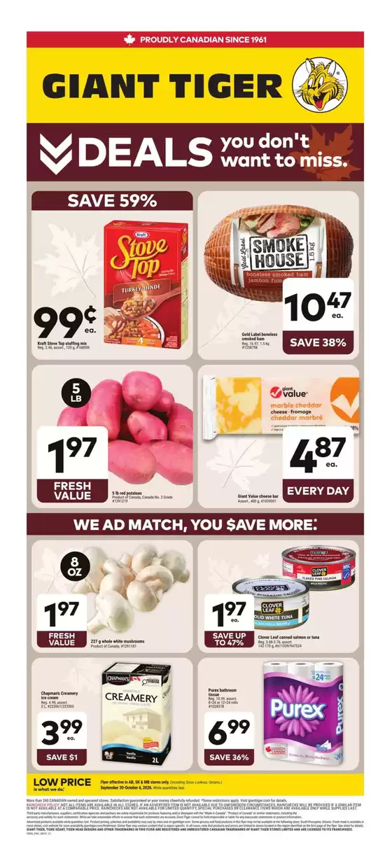 Giant Tiger catalogue | Special offers for you | 2026-09-30T00:00:00.000Z - 2026-10-06T00:00:00.000Z