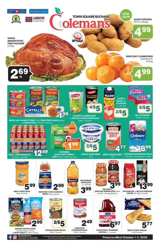 Coleman's catalogue | Discounts and promotions | 2026-10-01T00:00:00.000Z - 2026-10-07T00:00:00.000Z
