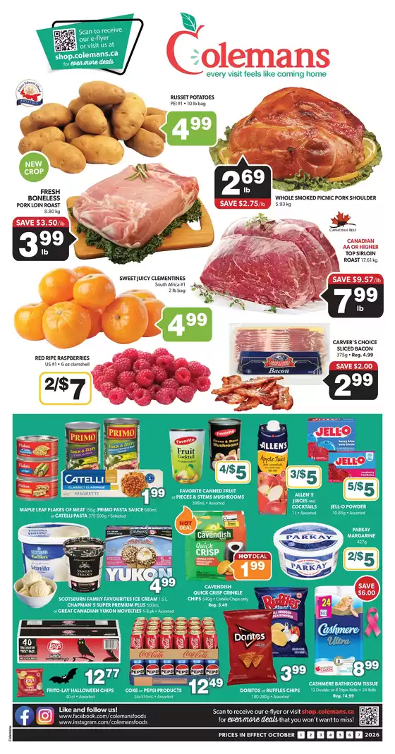Coleman's catalogue | Top offers for smart savers | 2026-10-01T00:00:00.000Z - 2026-10-07T00:00:00.000Z