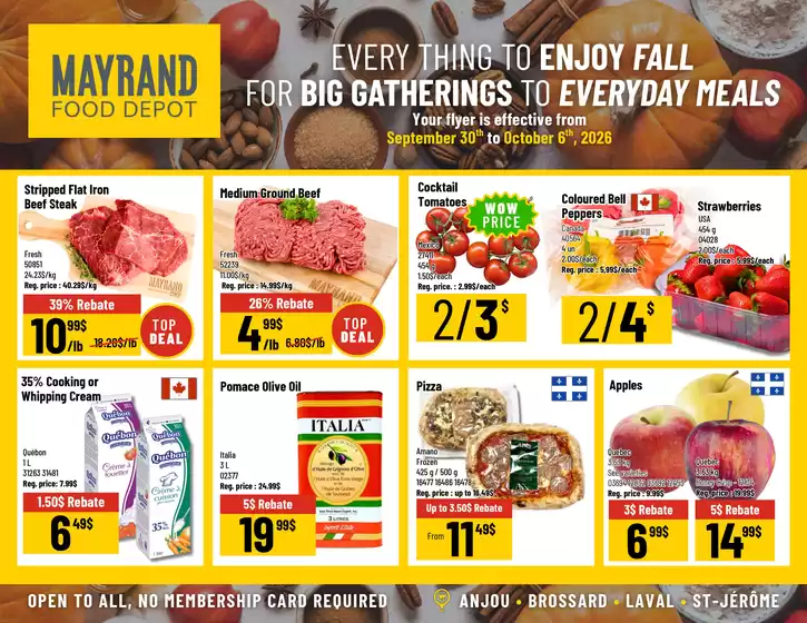Mayrand catalogue | Mayrand flyer | 2026-09-30T00:00:00.000Z - 2026-10-06T00:00:00.000Z