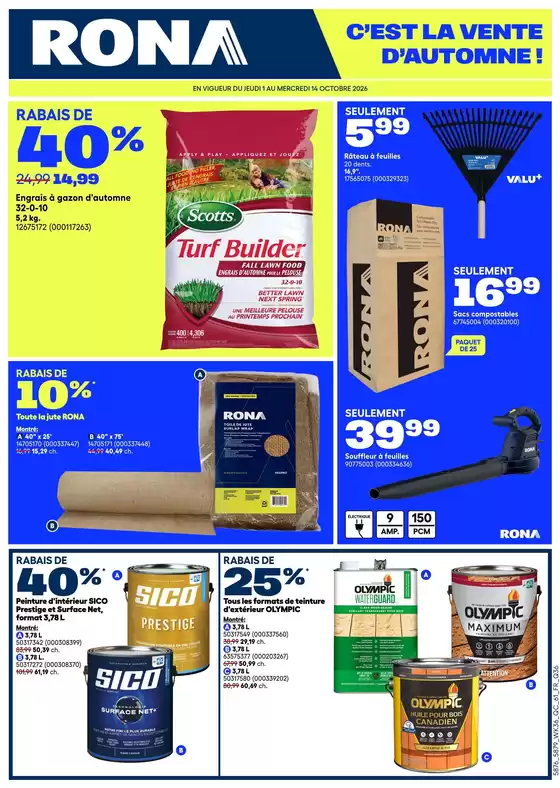 RONA catalogue | Exclusive bargains | 2026-10-01T00:00:00.000Z - 2026-10-14T00:00:00.000Z
