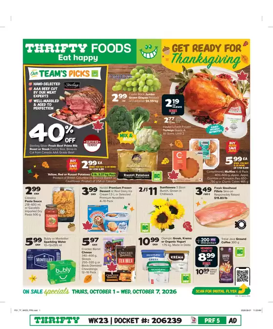 Thrifty Foods catalogue | Exclusive deals and bargains | 2026-10-01T00:00:00.000Z - 2026-10-07T00:00:00.000Z