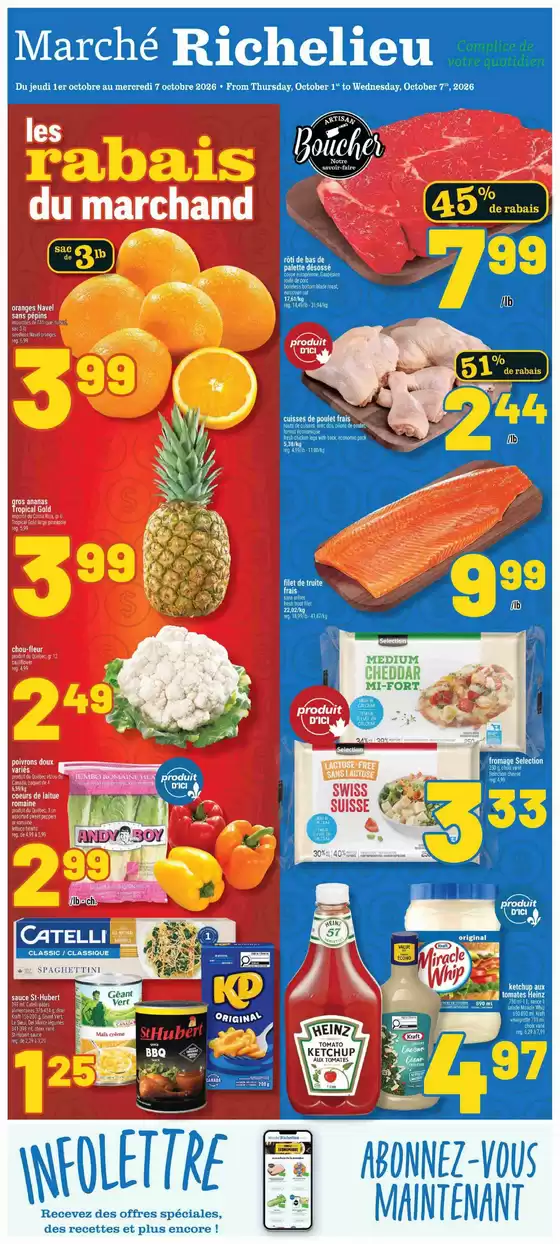 Marché Richelieu catalogue | Weekly flyer  | 2026-10-01T00:00:00.000Z - 2026-10-07T00:00:00.000Z