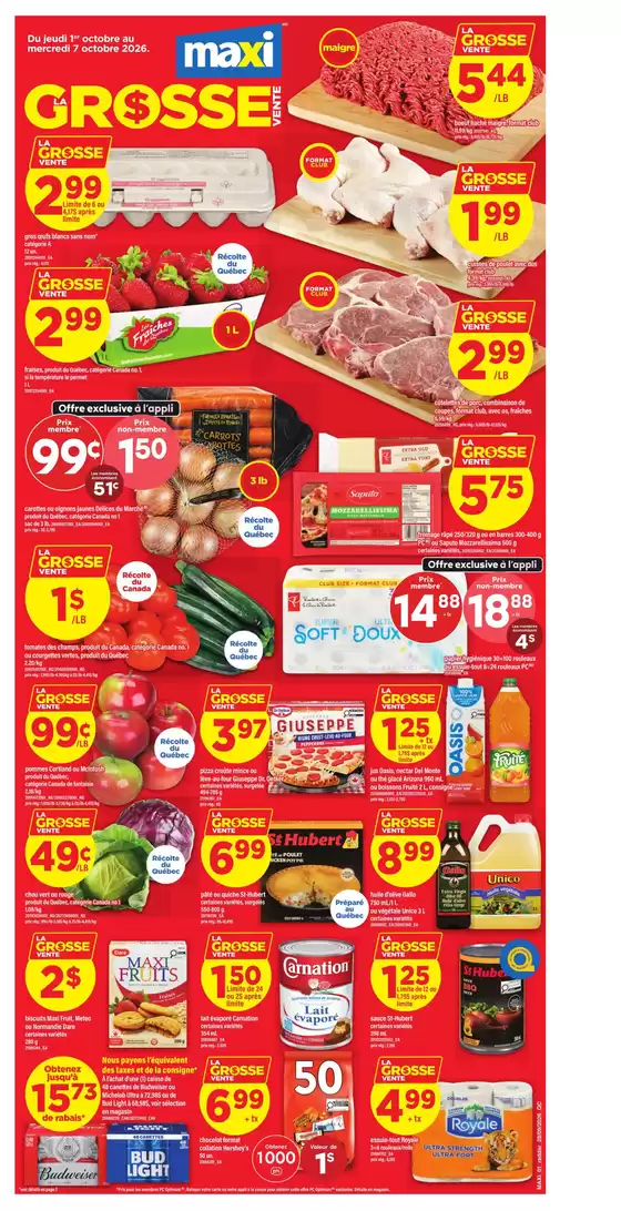 Maxi catalogue | Du jeudi 1 octobre au mercredi 7 octobre 2026. | 2026-10-01T00:00:00.000Z - 2026-10-07T00:00:00.000Z