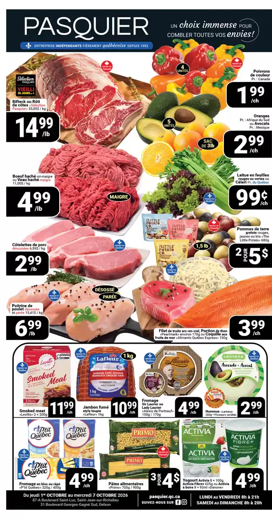 Pasquier catalogue | UN choix immense FOUR COMBLER TOUTES VOS envies! | 2026-10-01T00:00:00.000Z - 2026-10-07T00:00:00.000Z