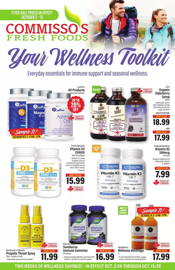 Commisso's Fresh Foods catalogue | Two weeks of wellness savings! | 2026-10-02T00:00:00.000Z - 2026-10-15T00:00:00.000Z