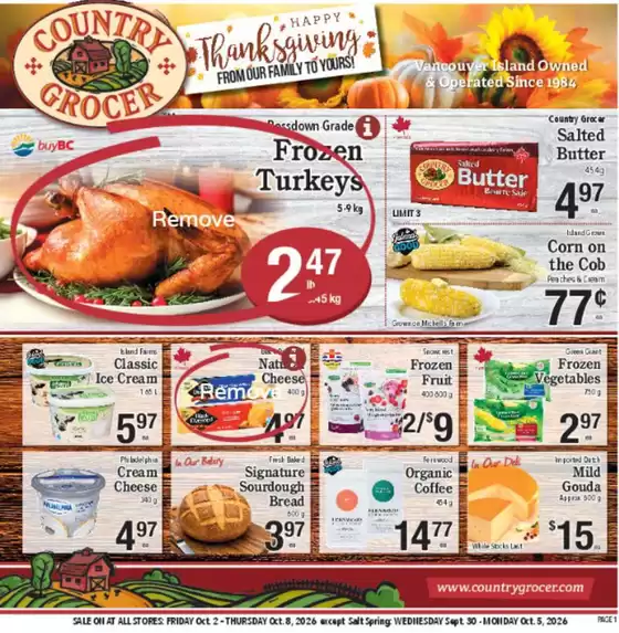 Country Grocer catalogue | Thanksgiving Favourites | 2026-10-02T00:00:00.000Z - 2026-10-08T00:00:00.000Z