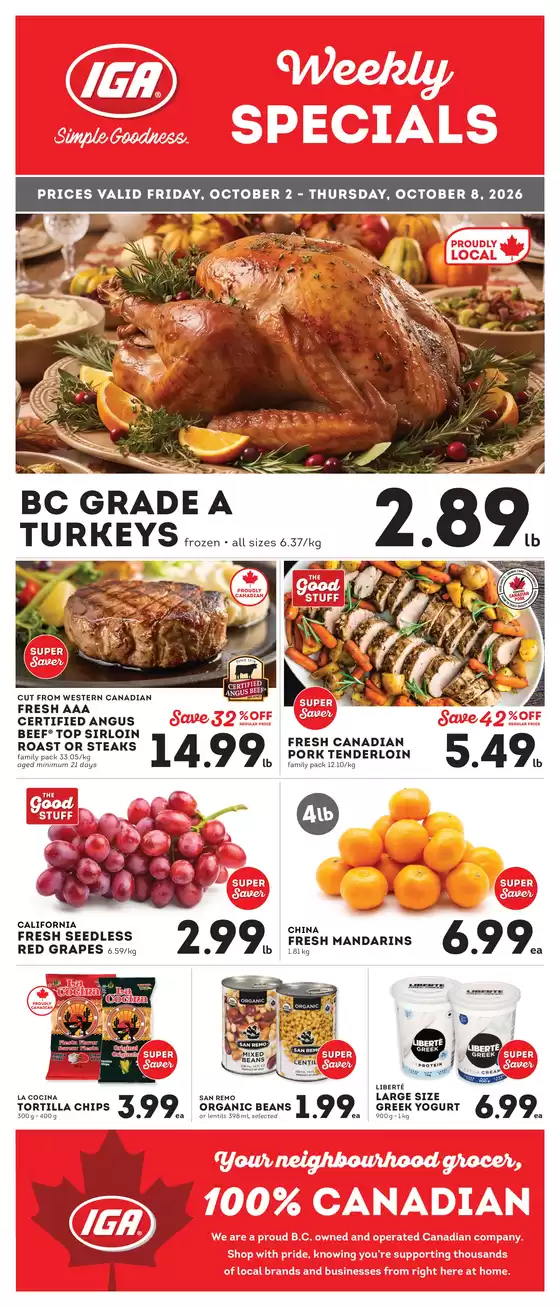 Market Place IGA catalogue in Saint-Charles-Borromée | Weekly specials | 2026-10-02T00:00:00.000Z - 2026-10-08T00:00:00.000Z
