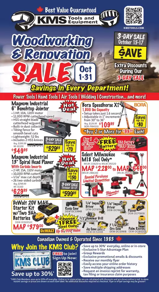 KMS Tools catalogue | KMS Tools October Woodworking And Renovation Sale | 2026-10-01T00:00:00.000Z - 2026-10-31T00:00:00.000Z