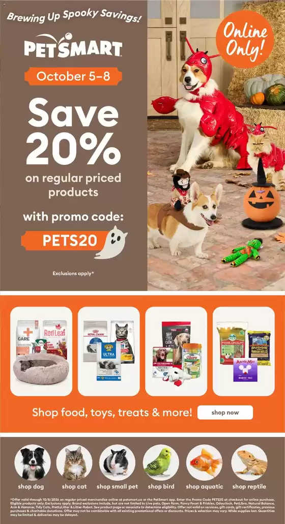 Petsmart catalogue | Great offer for all customers | 2026-10-05T00:00:00.000Z - 2026-10-08T00:00:00.000Z