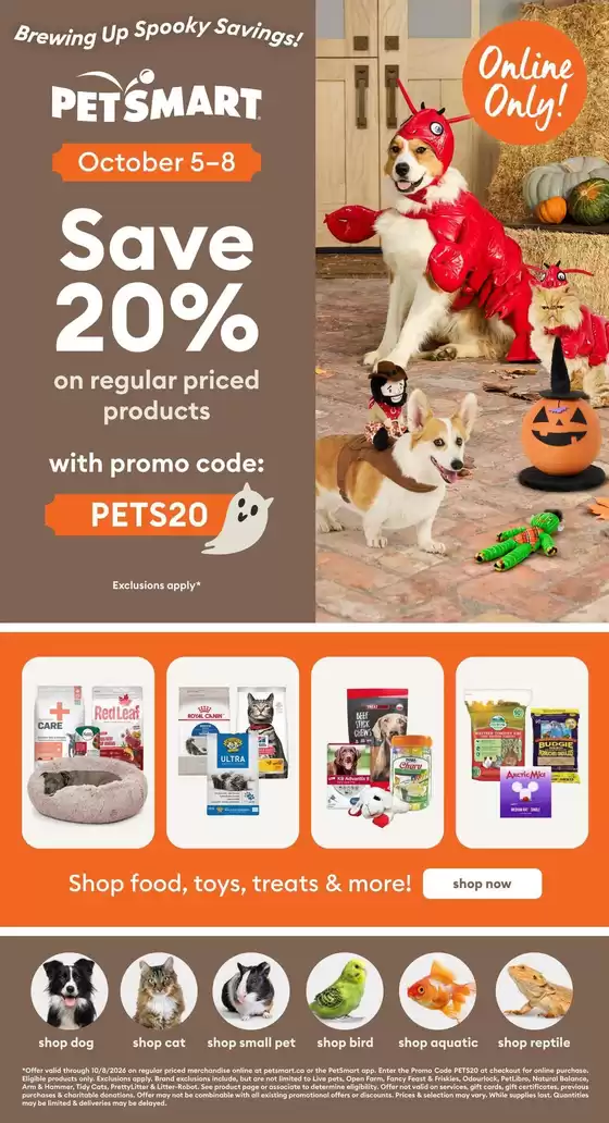 Petsmart catalogue | Discover attractive offers | 2026-10-05T00:00:00.000Z - 2026-10-08T00:00:00.000Z