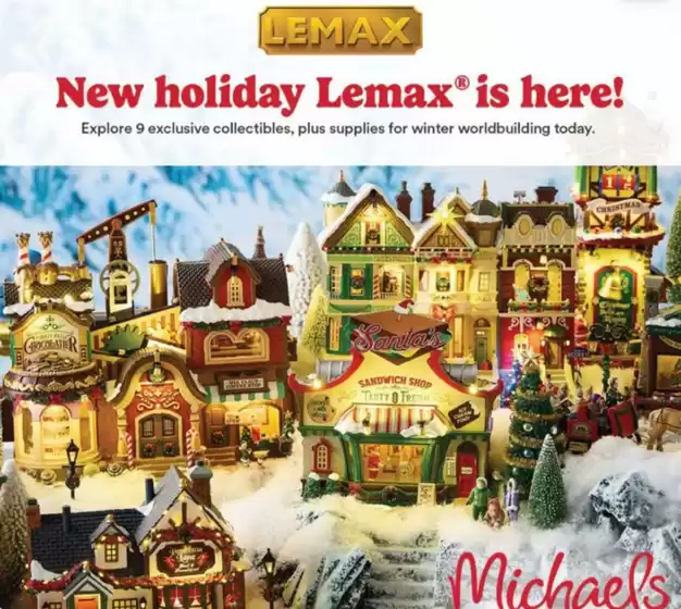 Michaels catalogue | New holiday Lemax is here | 2026-10-05T00:00:00.000Z - 2026-10-08T00:00:00.000Z