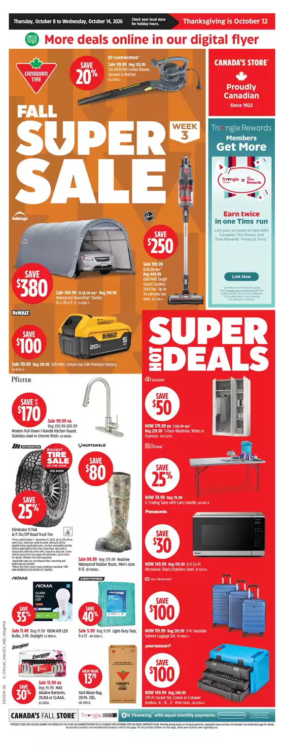 Canadian Tire catalogue | Our best bargains | 2026-10-08T00:00:00.000Z - 2026-10-14T00:00:00.000Z