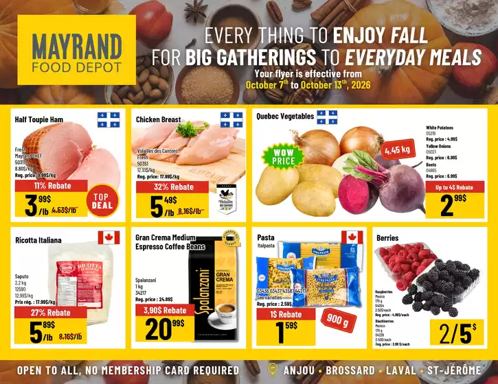 Mayrand catalogue | Mayrand flyer | 2026-10-07T00:00:00.000Z - 2026-10-13T00:00:00.000Z