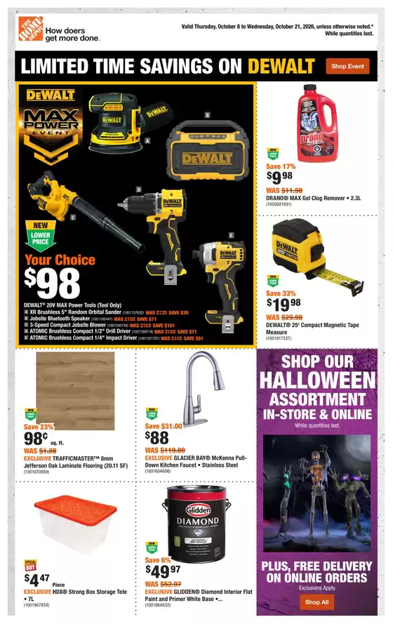 Home Depot catalogue | Top deals and discounts | 2026-10-08T00:00:00.000Z - 2026-10-21T00:00:00.000Z